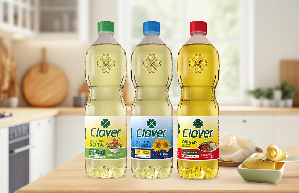 aceites Clover soya, girasol, origen