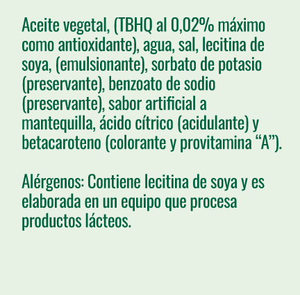 ingredientes de la margarina