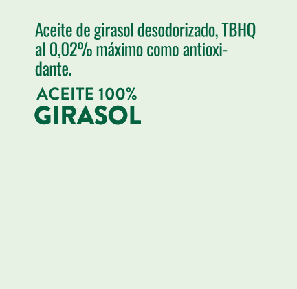 ingredientes del aceite de girasol