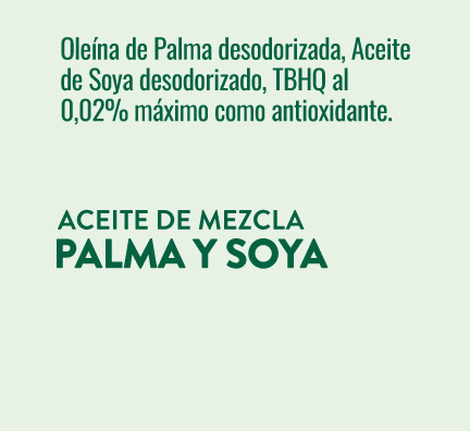 aceite de mezcla palma y soya