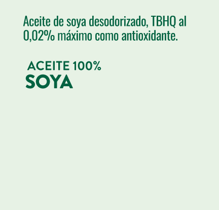 ingredientes del aceite de soya